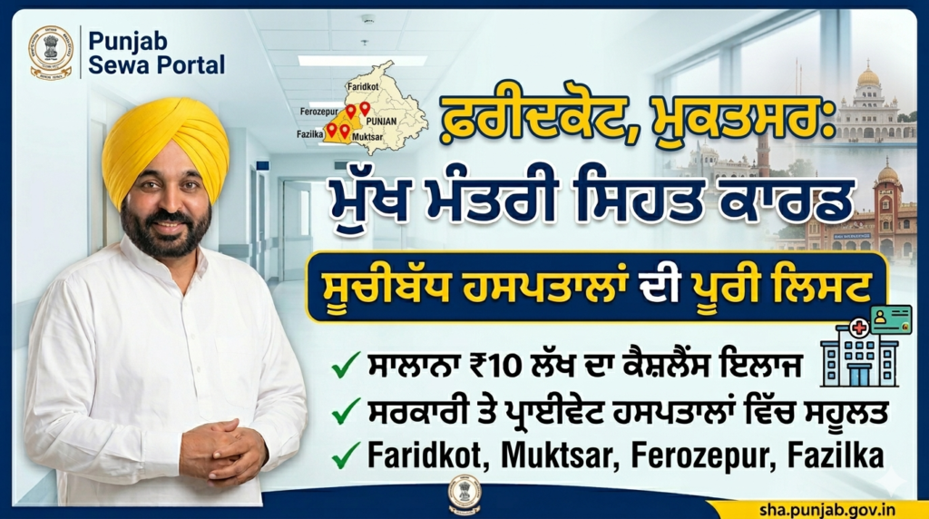 ਫ੍ਰੀ ਇਲਾਜ ਹਸਪਤਾਲ ਸੂਚੀ: Sehat Card Hospital List Faridkot Muktsar Ferozepur Fazilka Sehat Card Hospital List Faridkot Muktsar Ferozepur Fazilka