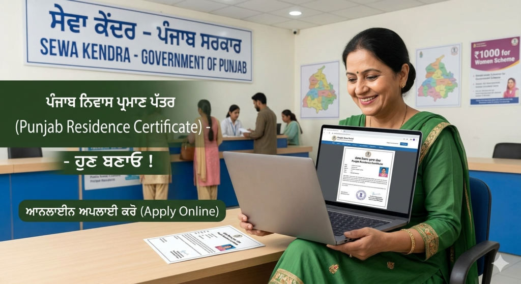 ਪੰਜਾਬ ਰਿਹਾਇਸ਼ ਸਰਟੀਫਿਕੇਟ (Punjab residence certificate)ਕਿਵੇਂ ਬਣਾਈਏ ?ਔਰਤਾਂ ਦੀ 1000 ਰੁਪਏ ਸਕੀਮ ਅਤੇ ਸਰਕਾਰੀ ਨੌਕਰੀਆਂ ਲਈ ਜਰੂਰੀ। how to apply residence certificate in punjab