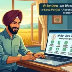 ਈ-ਸੇਵਾ ਪੰਜਾਬ ਪੋਰਟਲ (e-Sewa Punjab): ਆਨਲਾਈਨ ਸਰਟੀਫਿਕੇਟ ਅਪਲਾਈ, ਸਟੇਟਸ ਚੈੱਕ ਅਤੇ ਪੂਰੀ ਜਾਣਕਾਰੀ ਈ-ਸੇਵਾ ਪੰਜਾਬ ਪੋਰਟਲ ਦੀ ਵਰਤੋਂ ਕਰਦੇ ਹੋਏ ਪੰਜਾਬੀ ਮਰਦ ਦੀ ਆਧੁਨਿਕ ਡਿਜੀਟਲ ਤਸਵੀਰ, ਜੋ 'esewa.punjab.gov.in' 'ਤੇ ਆਨਲਾਈਨ ਸਰਕਾਰੀ ਸੇਵਾਵਾਂ ਲਈ ਅਪਲਾਈ ਕਰ ਰਿਹਾ ਹੈ।